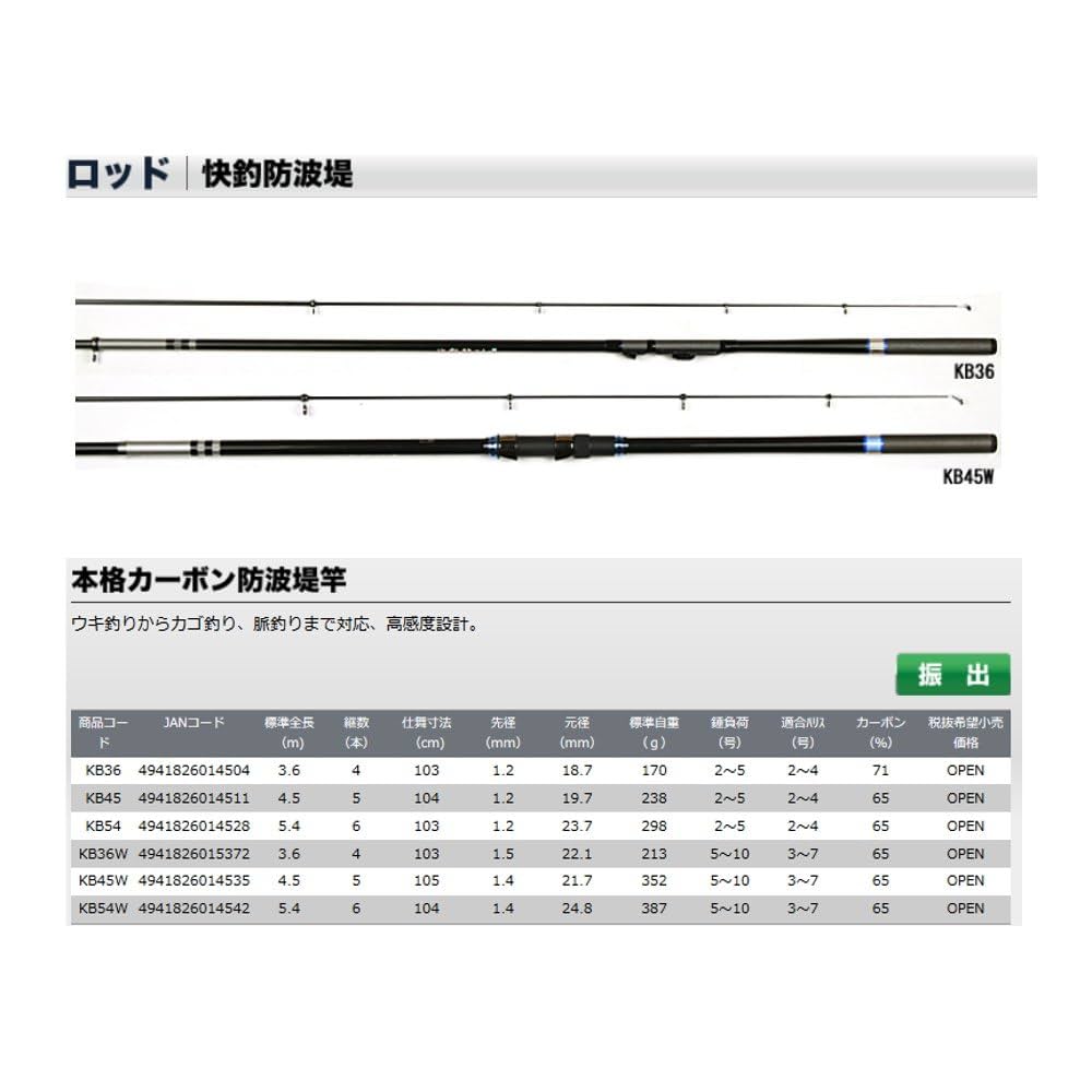 OGK(オージーケー) 快釣防波堤 KB54W 540遠投 dwos6rj Amazon | 大阪漁具(OGK) 快釣防波堤 360遠投 KB36W | 大阪漁具